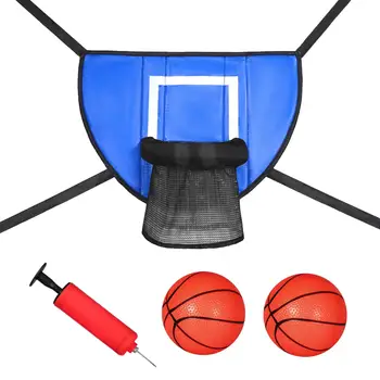 Мини-баскетбол обръч за батут с корпус, трайни водоустойчиви аксесоари за батут, Баскетболен рамка за момчета и момичета