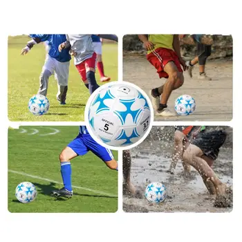 Висококачествена футболна топка с гумена подплата от водоустойчив еластичен PVC за професионални тренировъчни състезания Размер 5 за възрастни