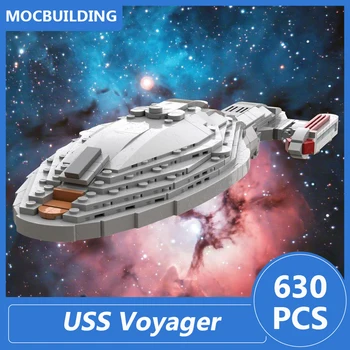USS Voyager 1:1050 Мащабна Модел Moc Строителни Блокове Сам Събрание Тухли Космически Дисплей Колекция от Креативни Коледни Играчки, Подаръци 630 бр.