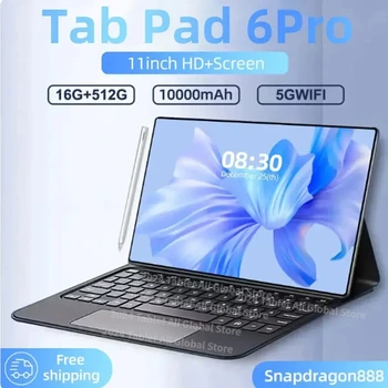 Оригиналната Глобалната версия 2024 Pad 6 Pro Snapdragon 888 13 Android Tablet PC е с две SIM-карти, RAM 16GB + ROM 512GB 5G WIFI 4K HD Mi Tab