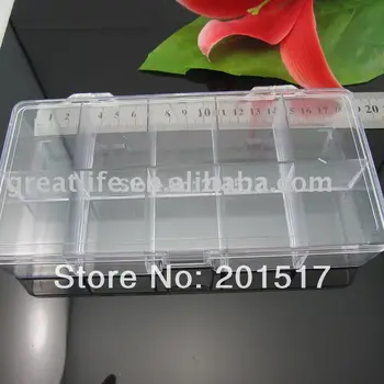 Квадратна Кутия за съхранение на страз 18x9,5x3 см, необходима за нокти-арт, 10 Кутии, Използвани За избор на Кристали И други Декорации За нокти