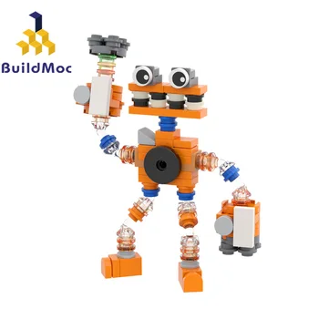 BuildMoc My Singing Припев Wubbox Робот Строителни Блокове, Определени Оранжеви Скъп Песенных Чудовища Фигурки Тухли САМ Играчки За Детски Подарък