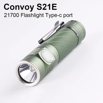 Фенерче Convoy S21E с SFT40 Led Фенерче Lanterna 21700 Type-c със Зарядно Пристанище 1800lm Светкавица Висок Капацитет Акумулаторна Лампа