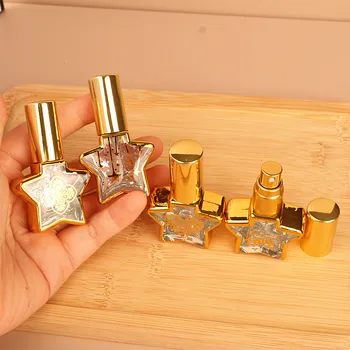 1 бр. парфюм с обем 8 мл, флакон парфюм от златно стъкло, за многократна употреба на спрей флакони за мирис, Опаковане на Козметични контейнер