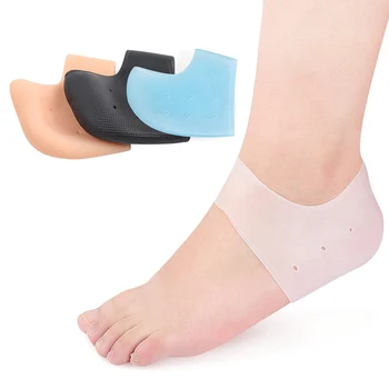 2 елемента силиконови чорапи за грижа за краката Хидратиращ гел Тънки чорапи за петата С дупки Протектори за грижа за кожата на краката Калъф за петата