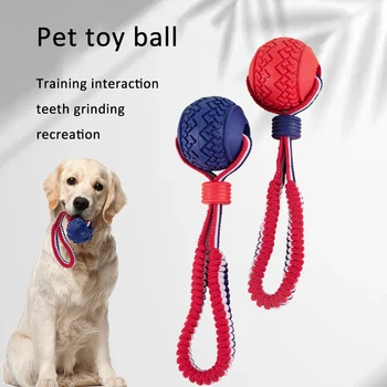 Трайни играчки за кучета, играчки за кучета от памучни въжета с топки и TPR за малки, средни и големи кучета
